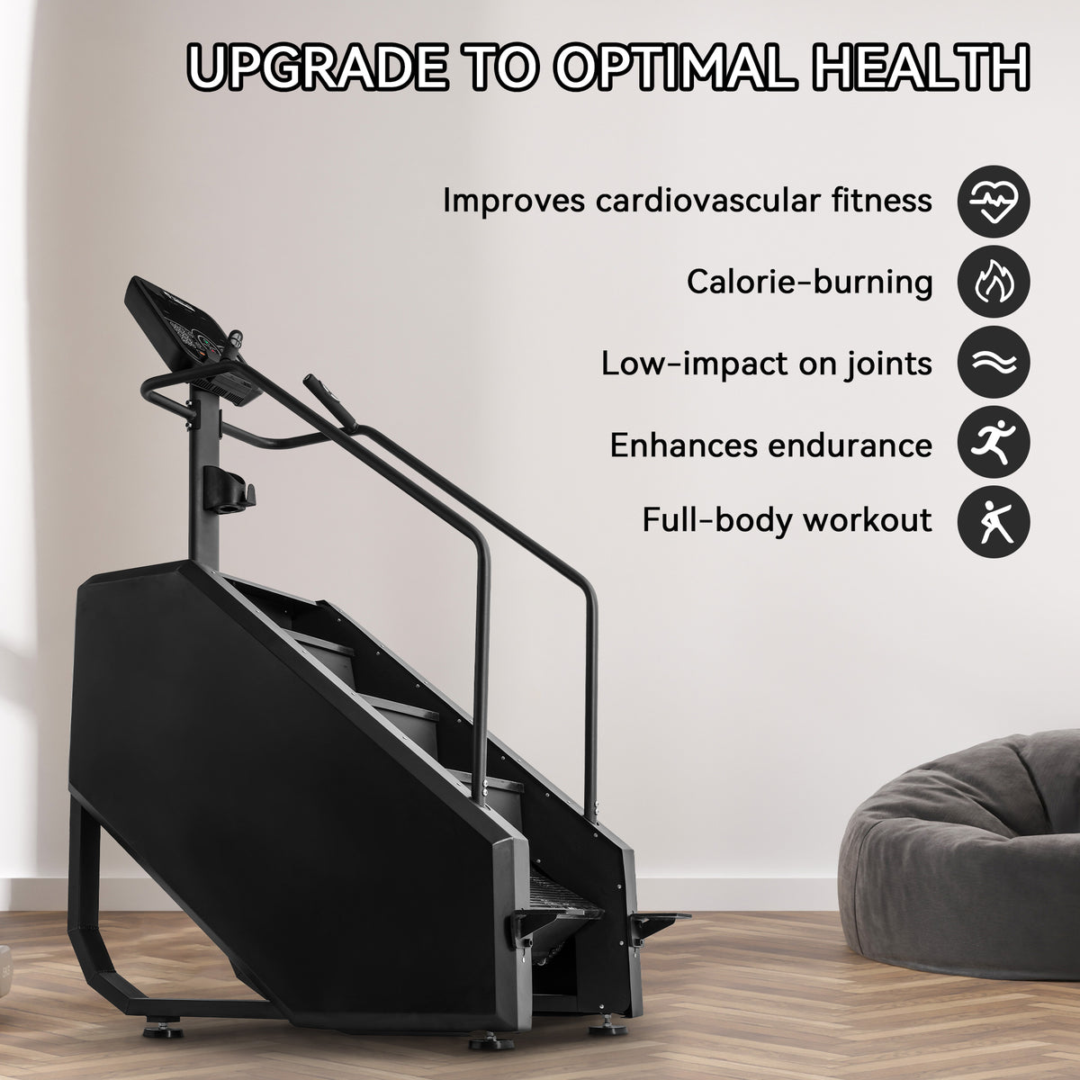 Stair Climber Commercial Grade Stair Stepper Machine for Cardio and Lower Body Workouts