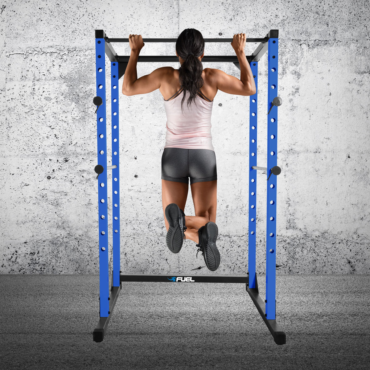 6-Foot Adjustable Full Cage Power Rack, Blue