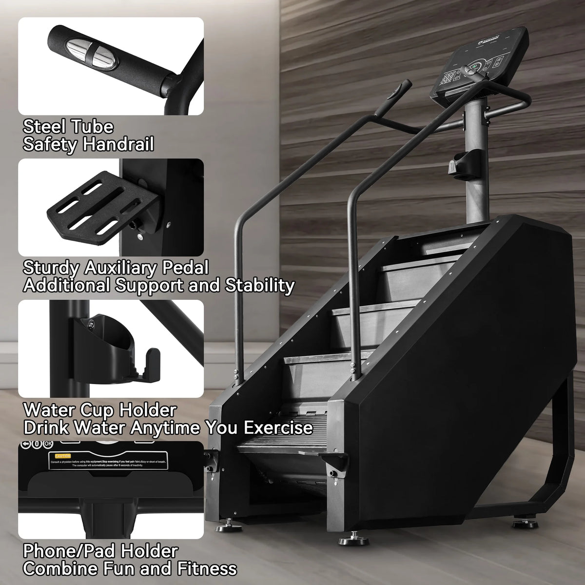 Stair Climber Commercial Grade Stair Stepper Machine for Cardio and Lower Body Workouts