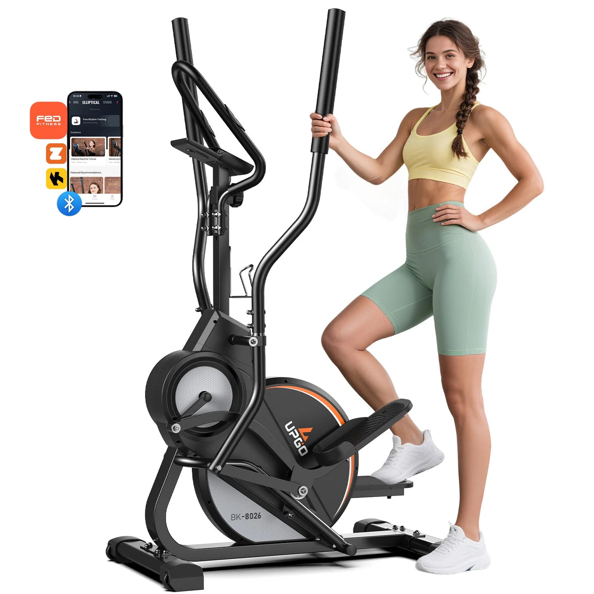 Pro Cardio Climber Stepping Elliptical Machine, 3 in 1 Elliptical, Total Body Fitness Cross Trainer with Hyper-Quiet Magnetic Drive System