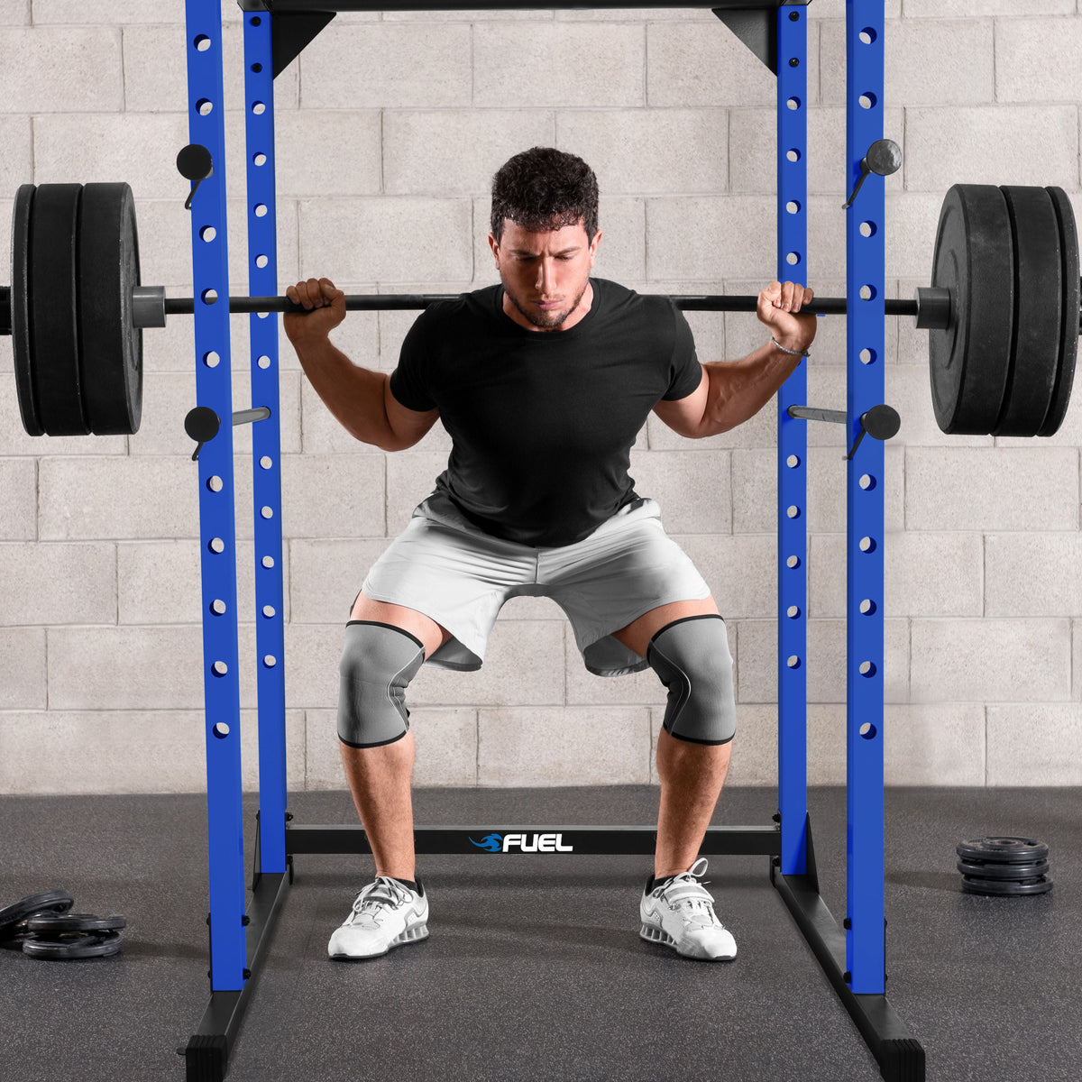 6-Foot Adjustable Full Cage Power Rack, Blue